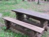Стол и скамейки садовые, дачные из оцилиндрованного бревна